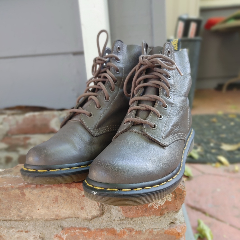 Gray Doc Martens